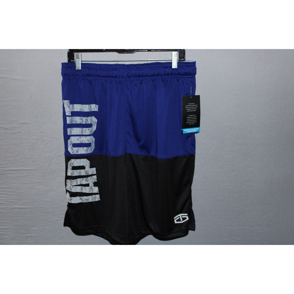 Vintage Tapout MMA Shorts Mens Black Blue Fighting Training 2 Tone Medium NWT